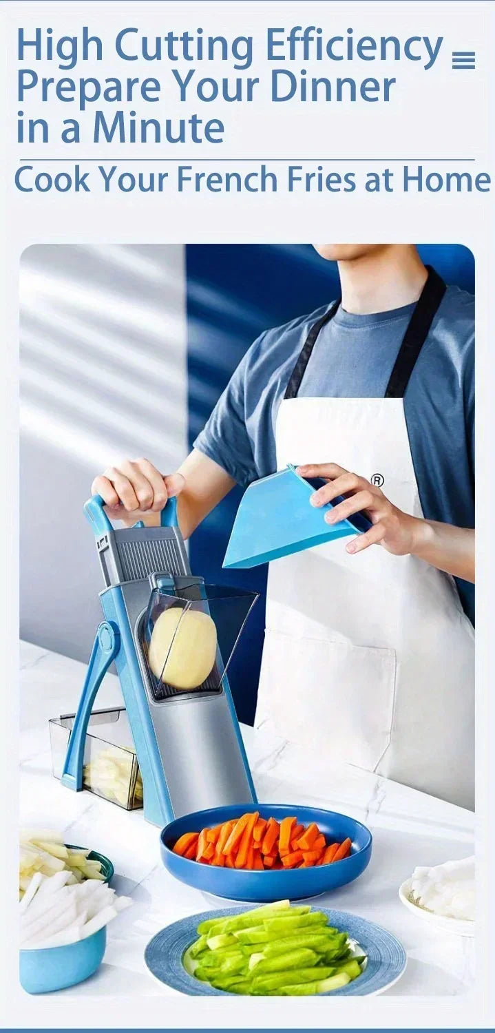 1 Multifunctional Vegetable and Fruit Slicer and Grater Set - Efficiently Chop, Grate and Slice Potatoes and More Kitchen Tools