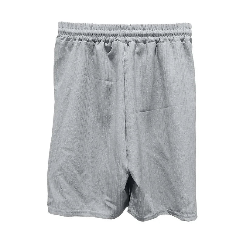 Summer European and American Style Men's Clothing Short Sleeve Cardigan Suit Men's Casual Loose Short Sleeves Shorts Beach Suit