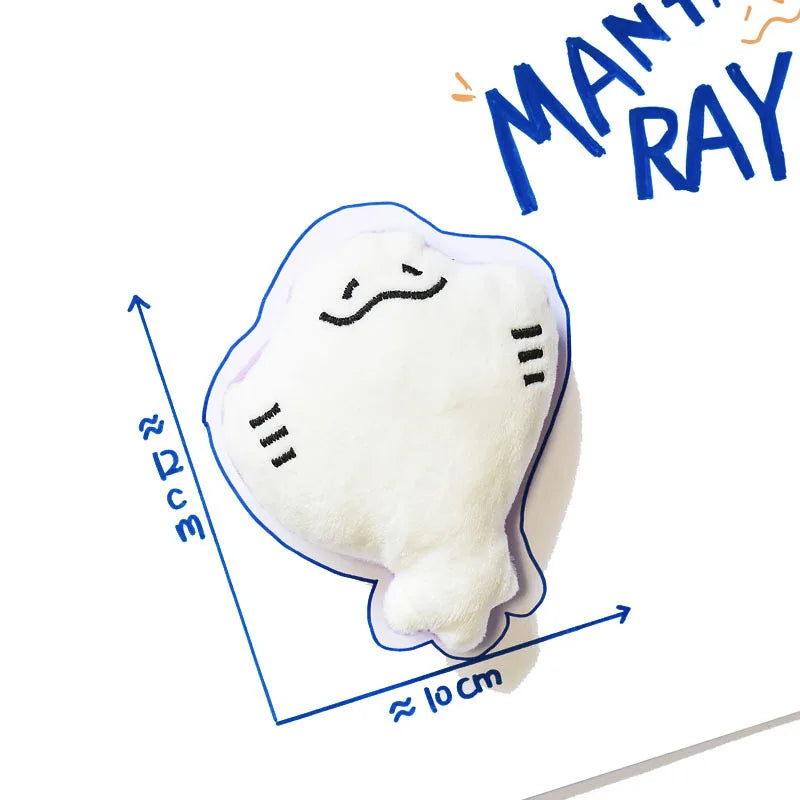 2025 New Cartoon Marine Animal Plush Toy Mini Dog Toy Cute Creative Voice Activated Starfish Turtle Crab Pet Toy Pet Supplies