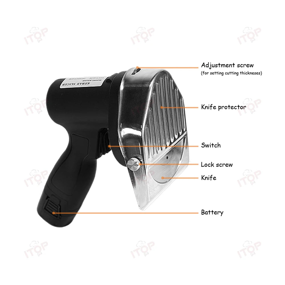 Battery Kebab Slicer Cordless Shawarma Doner Knife Battery Charge Type Roast Meat Slicer Meat Cutting Blade Machine