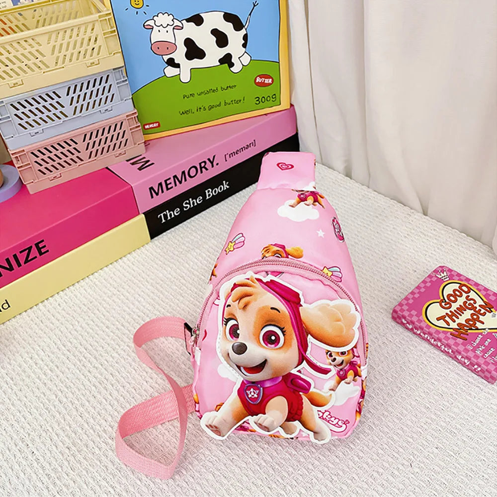 Paw Patrol Kawaii Children's Chest Bag Cute Cartoon Crossbody Bag Fashion Travel Satchel Portable Handbags Purse Backpacks Gifts