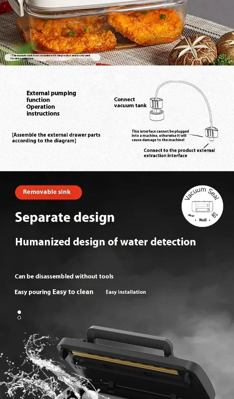 sv639Vacuum Packaging Machine Fully Automatic Double Sealing Large Suction Sealing Machine Long-lasting Freshness Preservation