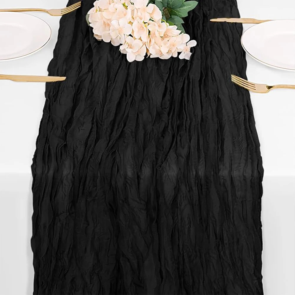 Lilac Purple Cheesecloth Table Runner Boho Rustic Gauze Lavender Purple Table Runner Wedding Bridal Shower Birthday Decoration