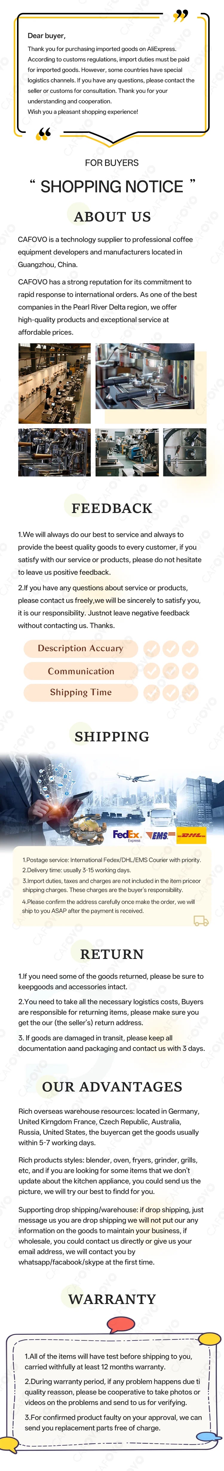 CAFOVO Q64 Electric Espresso Grinder Single Dose Coffee Grinder 3200RPM Stepless Adjustment 64mm Flat Burr Plasma Anti-Static