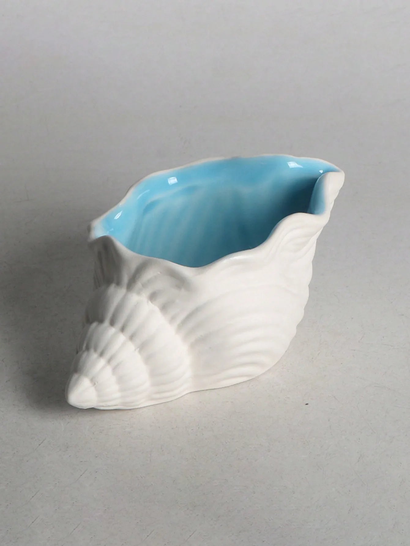 Plateau à bijoux en forme de coquille bleu ciel 1 pièce et bol à clés, un plateau de rangement de bijoux en céramique. Cadeaux d'anniversaire Graduation