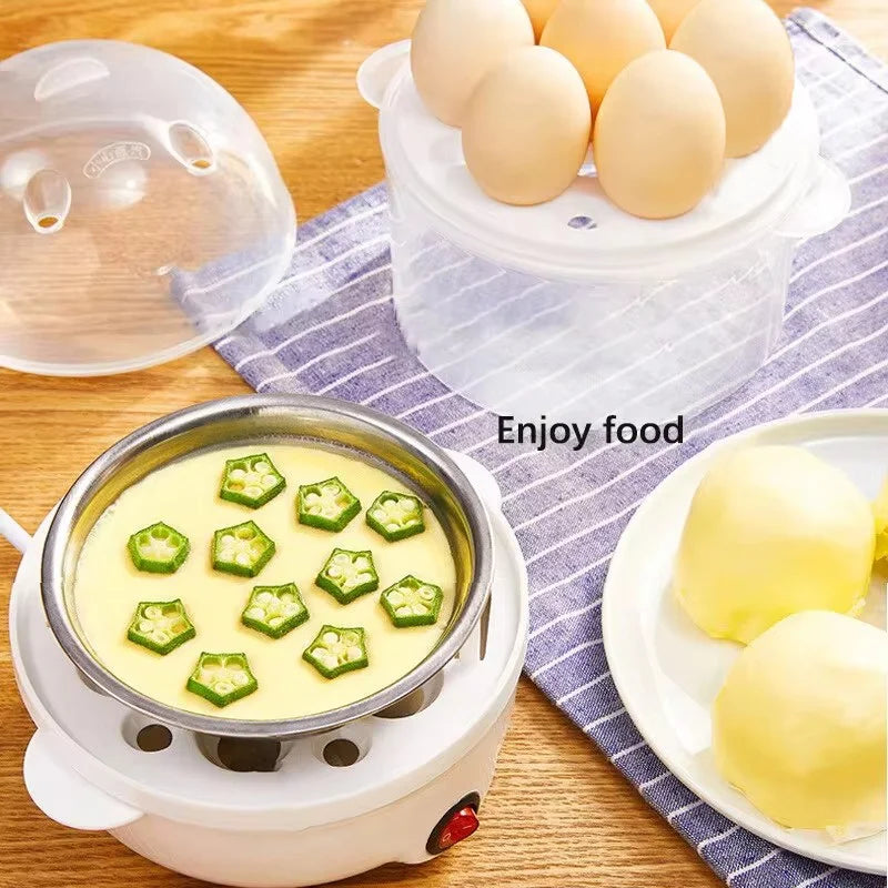Egg Cooker Multifunctional Electric Egg Boiler Double Layers Egg Cooker Mini Steamer Poacher Kitchen Cooking Breakfast Machine
