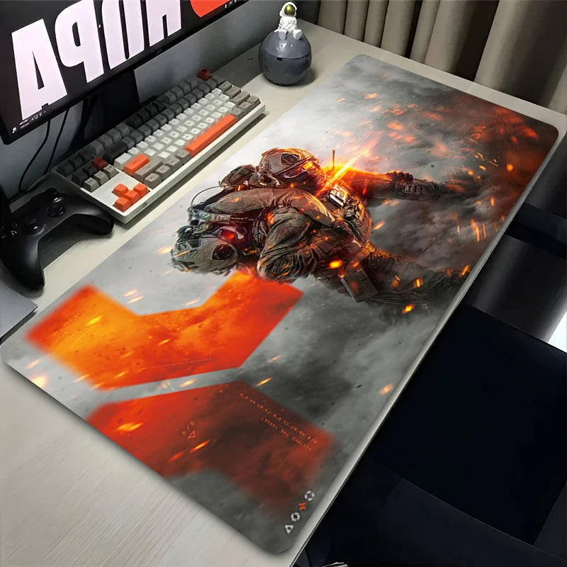 New Gaming Mousepad E-sports B-Battlefield 6 Keyboard Pad Large Game Accessories Lock Edge Desk Mat HD Non-slip Rubber Mouse Pad