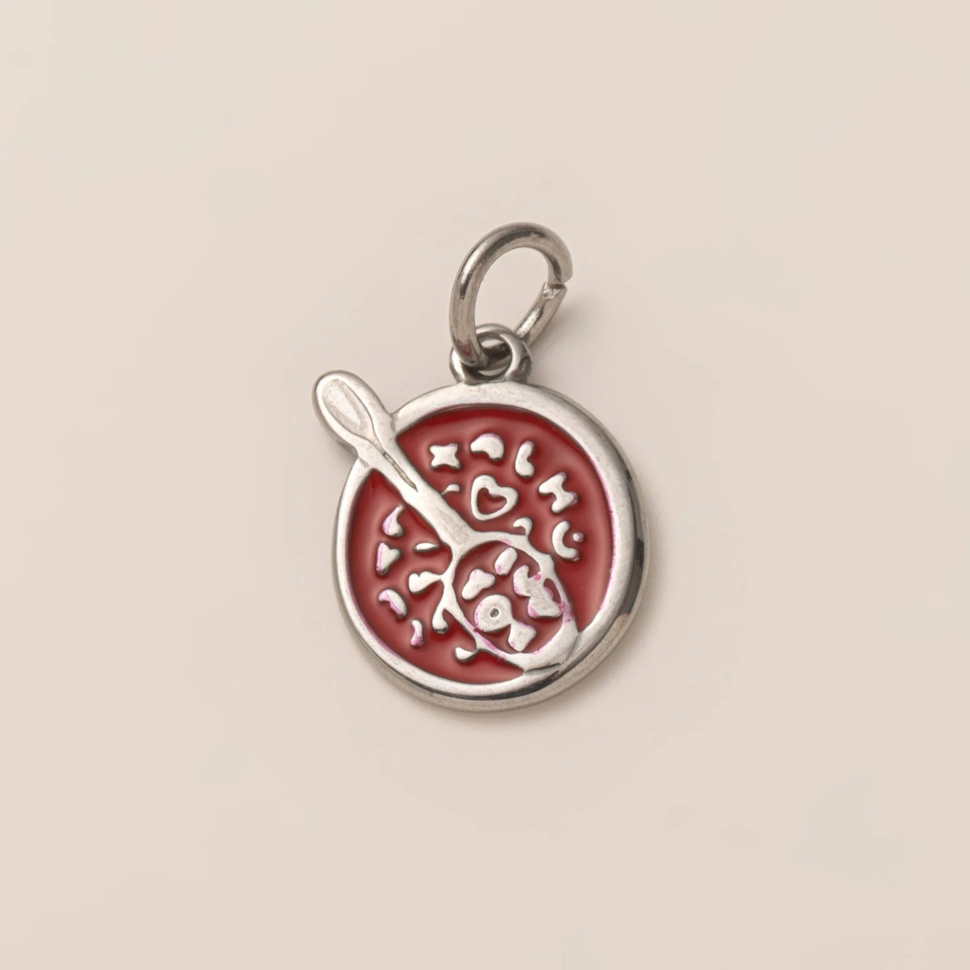 Personalized new titanium steel diy creative color pendant, coffee cup, truck food, lipstick, 18k hot-selling shoe pendant