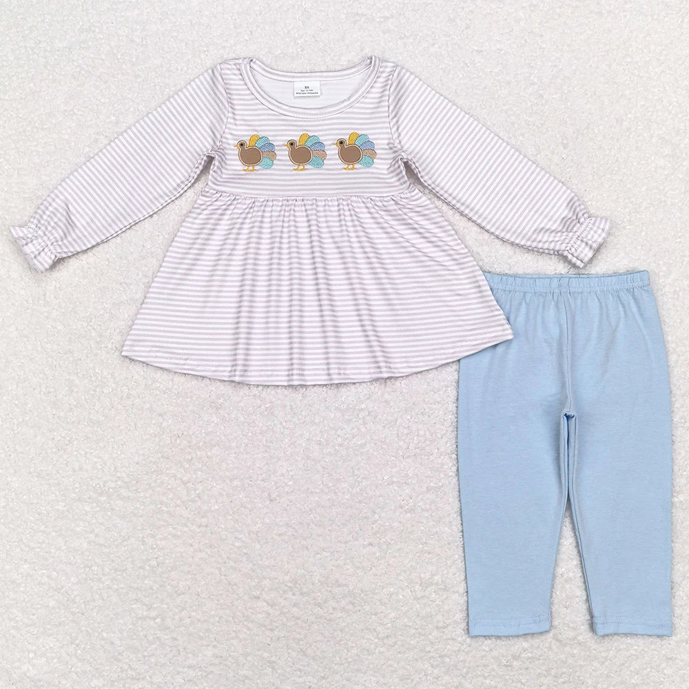 Hot Sale Baby Girls Clothes Thanksgiving Turkey Sibling Clothing Outfits Boutique Boys Clothes Infant Baby Rompers Girls Dress