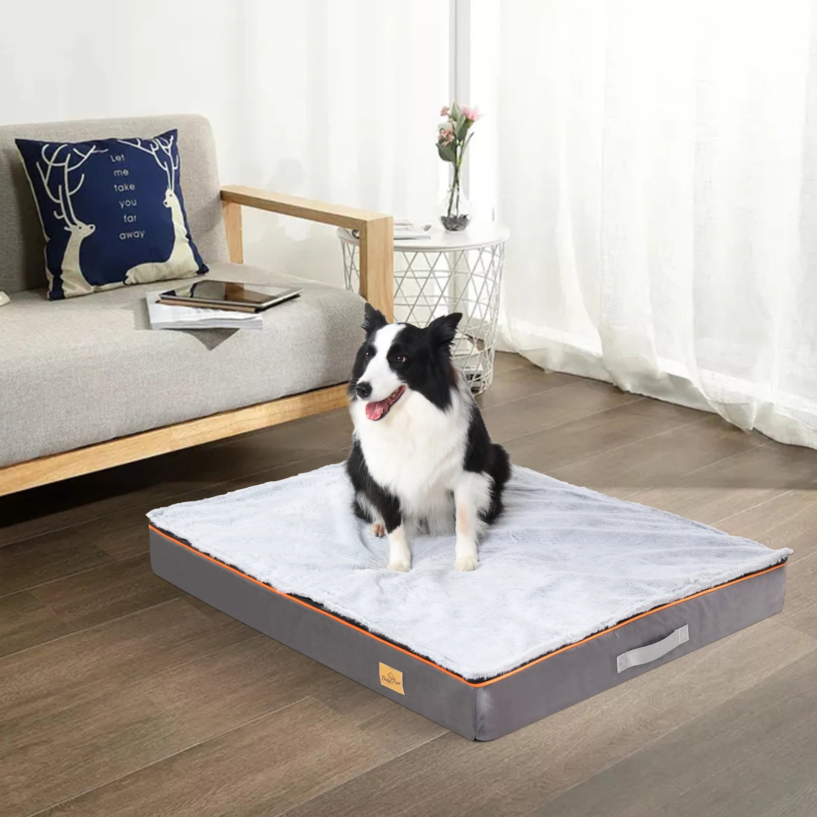 Dog Pet Bed Large Padded Orthopedic Dog Bed Foam Cushion Pets Pillow Bed with Washable Cover