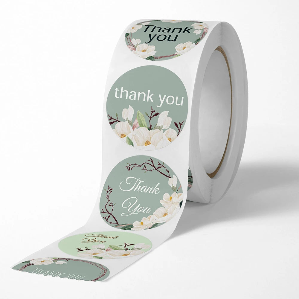 100-500pcs Thank You Sticker Holiday Decor Sticker Wedding Party Gift Sticker Birthday Gift Box Sticker Baking Labels