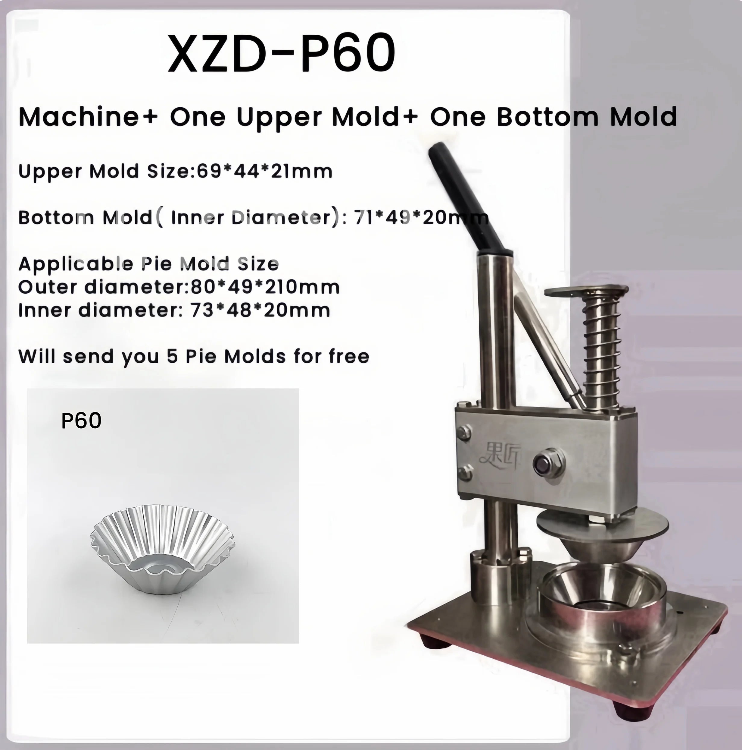 Stainless Steel Non-Stick Cupcake Mold Multiple Size Baking Mould Pastry Tool Commercial Manual Egg Tart Shape Machine