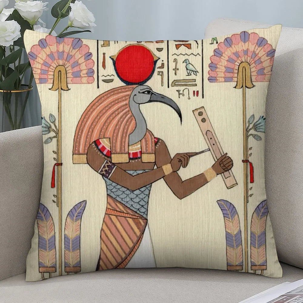 CLOOCL Ancient Egypt Anubis Pillow Case Short Plush Sofa Decorative Gift Home Double-sided Printing Cushion