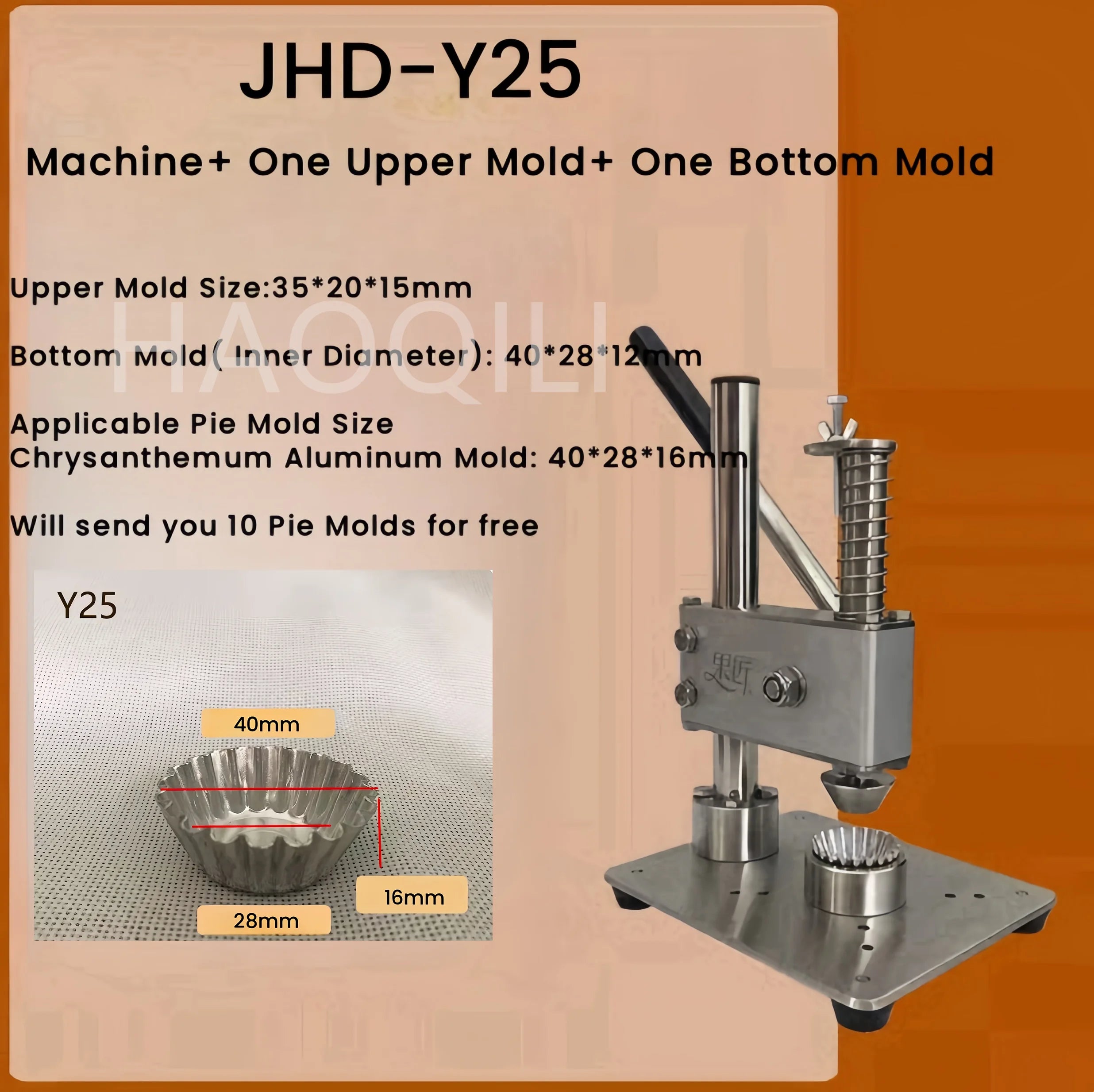 Stainless Steel Non-Stick Cupcake Mold Multiple Size Baking Mould Pastry Tool Commercial Manual Egg Tart Shape Machine