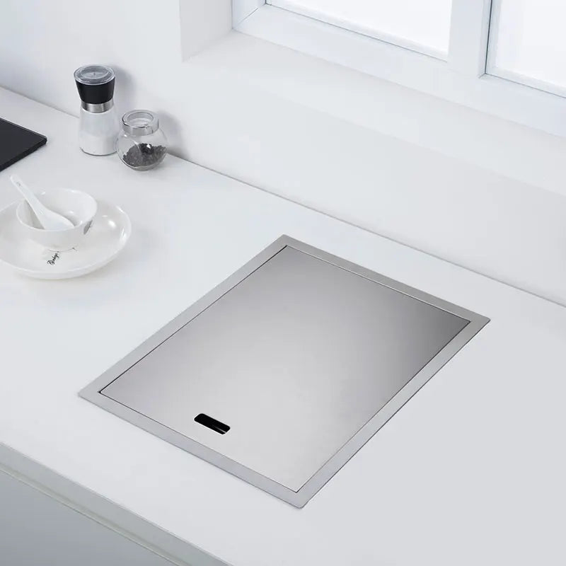 304 Stainless Steel Kitchen Sink for Island Bar, Brushed Finish with Foldable Faucet, Lid Cover, Soap Dispenser, Veg Basin sinks