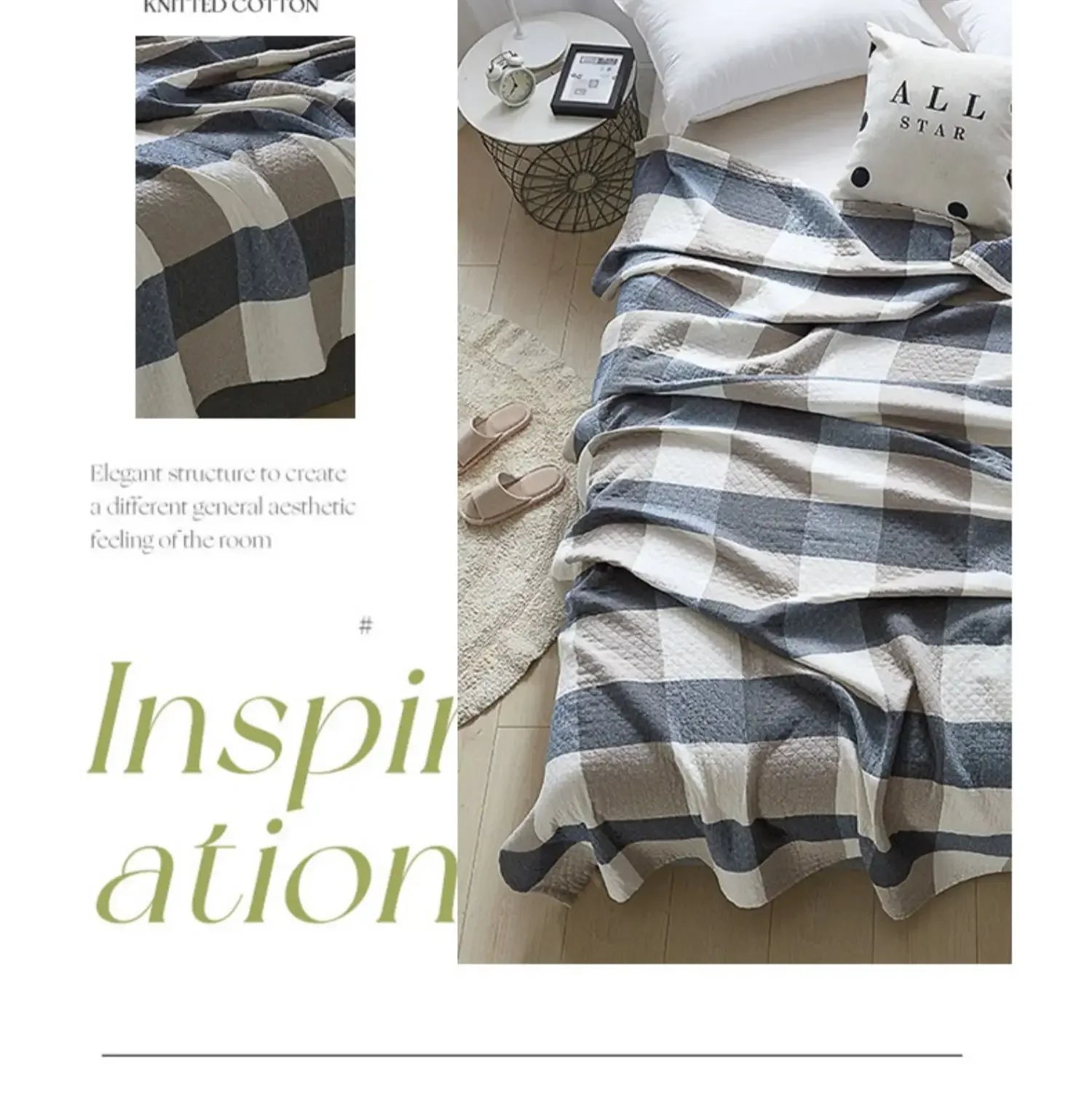 2025 Japanese-style cotton washed cotton towel quilt, three-layer gauze thin summer cool quilt, office nap blanket, sofa blanket