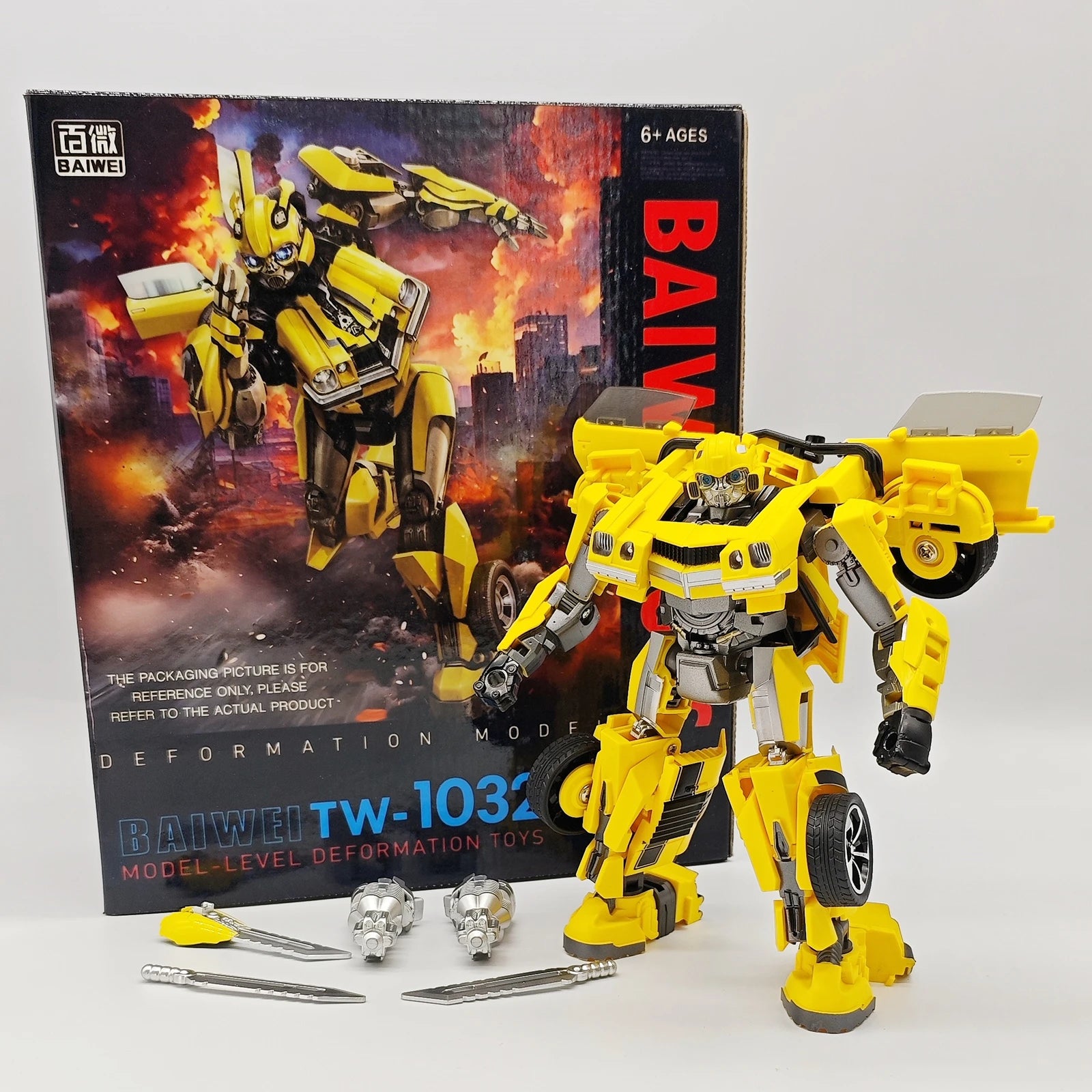BAIWEI TW1032 Transformation TW-1032 TW1032B TW-1032B Bee Rise of The Beasts Movie 7 KO SS100 Movie Action Figure Robot Toys