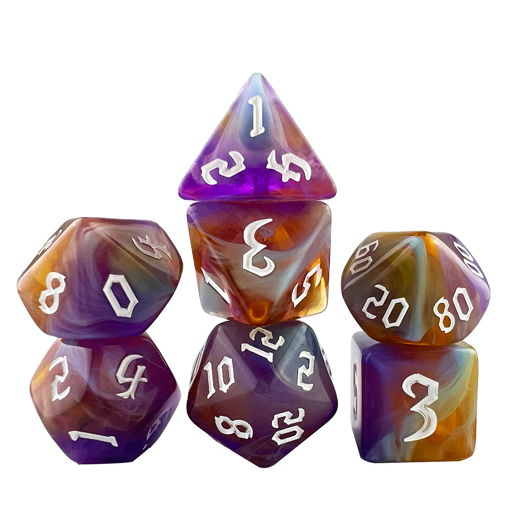 Polyhedral Multi-Color Game Dice 7pcs/set for DNDGame Dungeon Dragons Table Board Roll Playing Games
