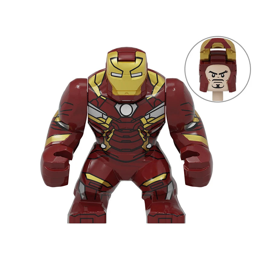 Hot Marvel movie Avengers DIY superhero 3D model character set building block assembly toy children's birthday gift boy girl