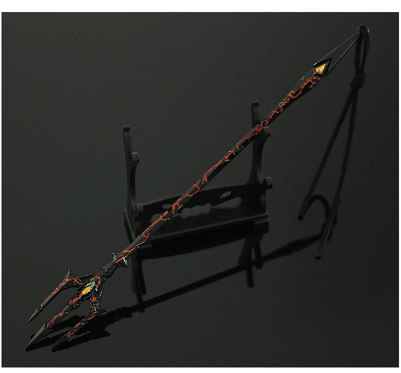 Douluo Continent Weapon Sword  Sea God trident Tang san Anime Weapons Keychain Katana Swords Samurai Weapon Model Gift Boys Toys