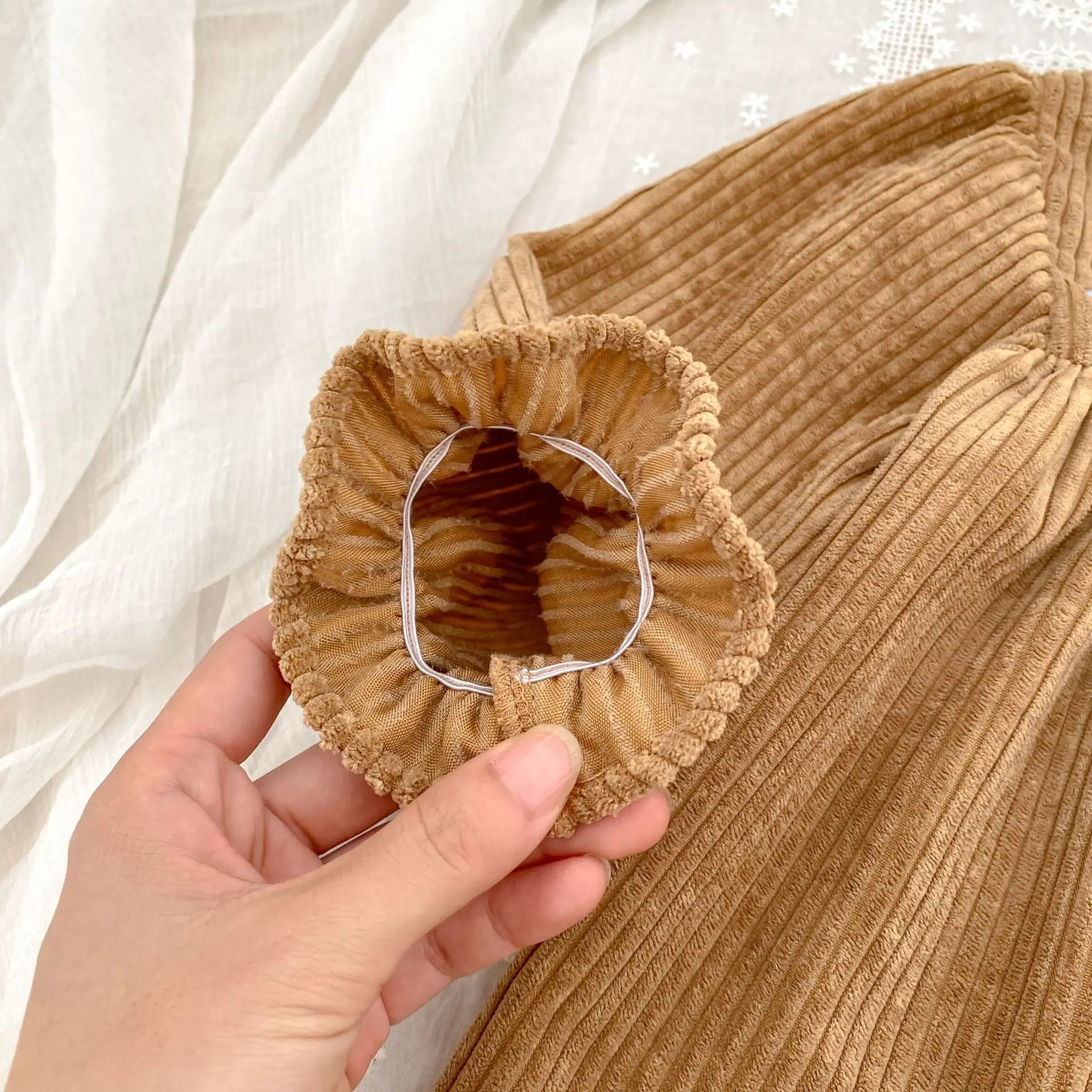 Autumn Baby Girl Clothing Spring Toddler Baby Girl Corduroy Romper Newborn Baby Girl Long Sleeve Embroidered Flowers Jumpsuit