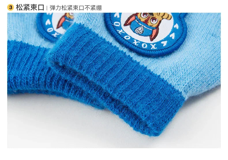Paw Patrol Kids Gloves Fashion Autumn Winter Knitted Warm Gloves Children Cartoon Outdoor Mittens Boys Girls Accessories Gifts