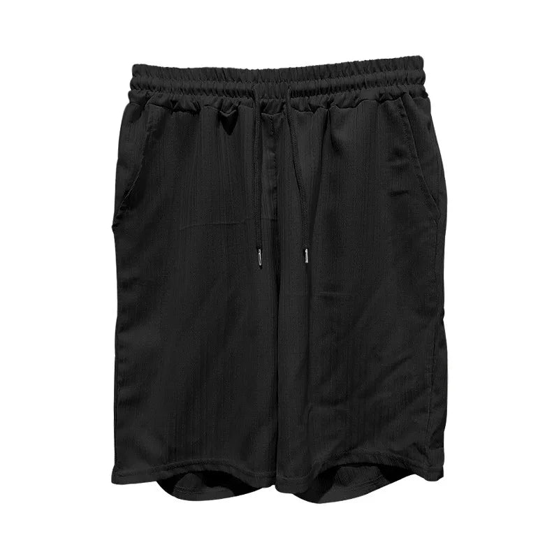 Summer European and American Style Men's Clothing Short Sleeve Cardigan Suit Men's Casual Loose Short Sleeves Shorts Beach Suit