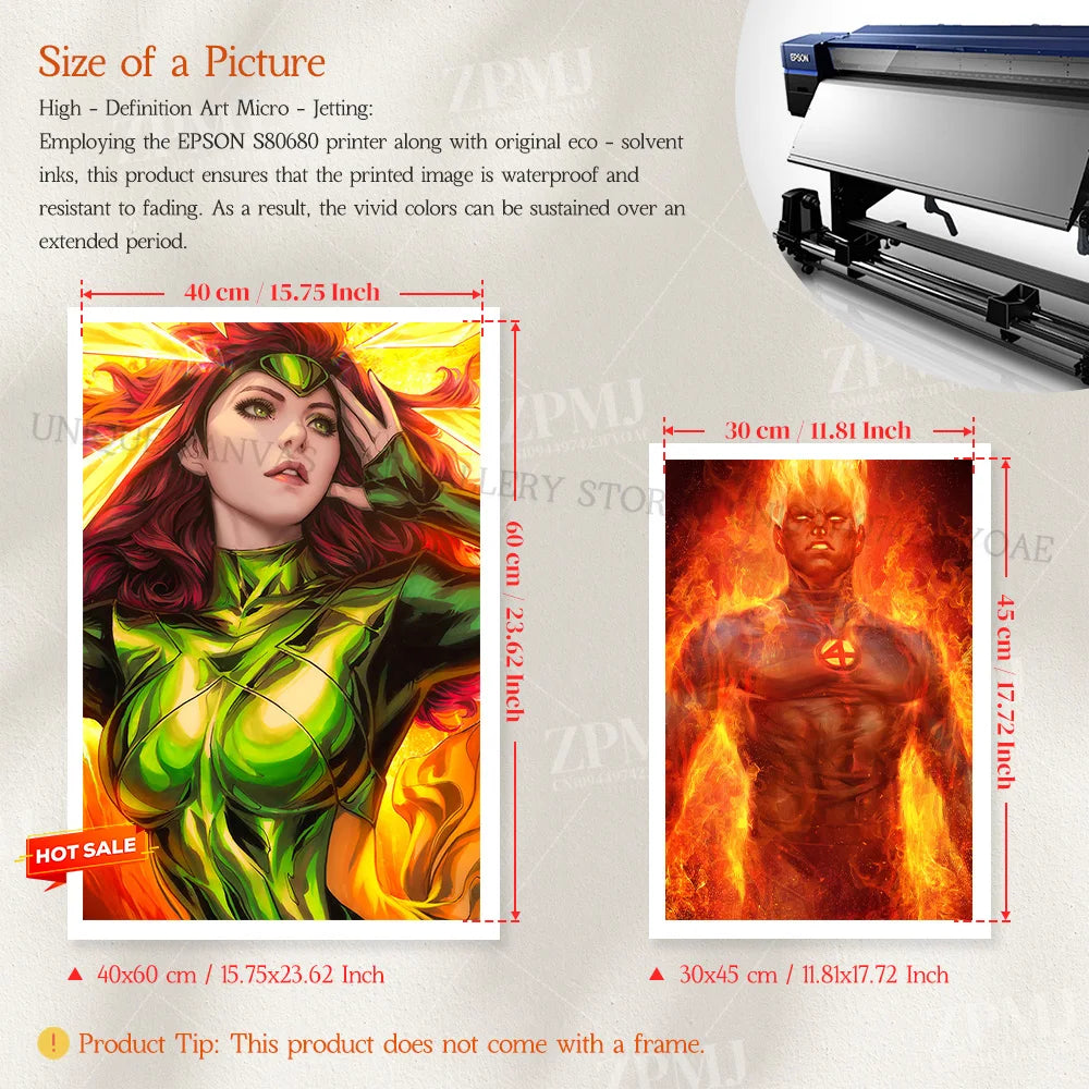 Marvel Comics Female Characters Canvas Pictures Home Decoration Paintings Poster HD Prints Wall Art The Avengers Room Frameless