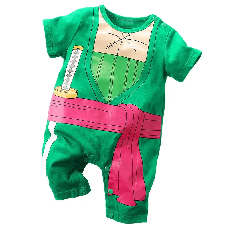 0-18 Months Anime Baby Rompers Newborn Cosplay Costume Infant Cotton Clothes Boys Girls Kids Outfit