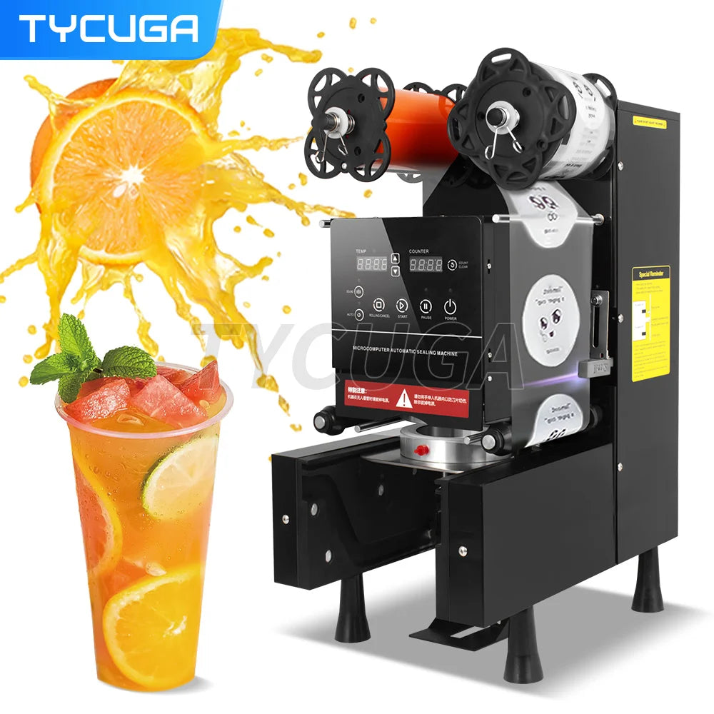 Cup Sealer Automatic Milk Tea/Coffee Shop Plastic/Paper Cup Sealing Machine 9/9.5CM Electric Bubble Tea Film For Business 220V