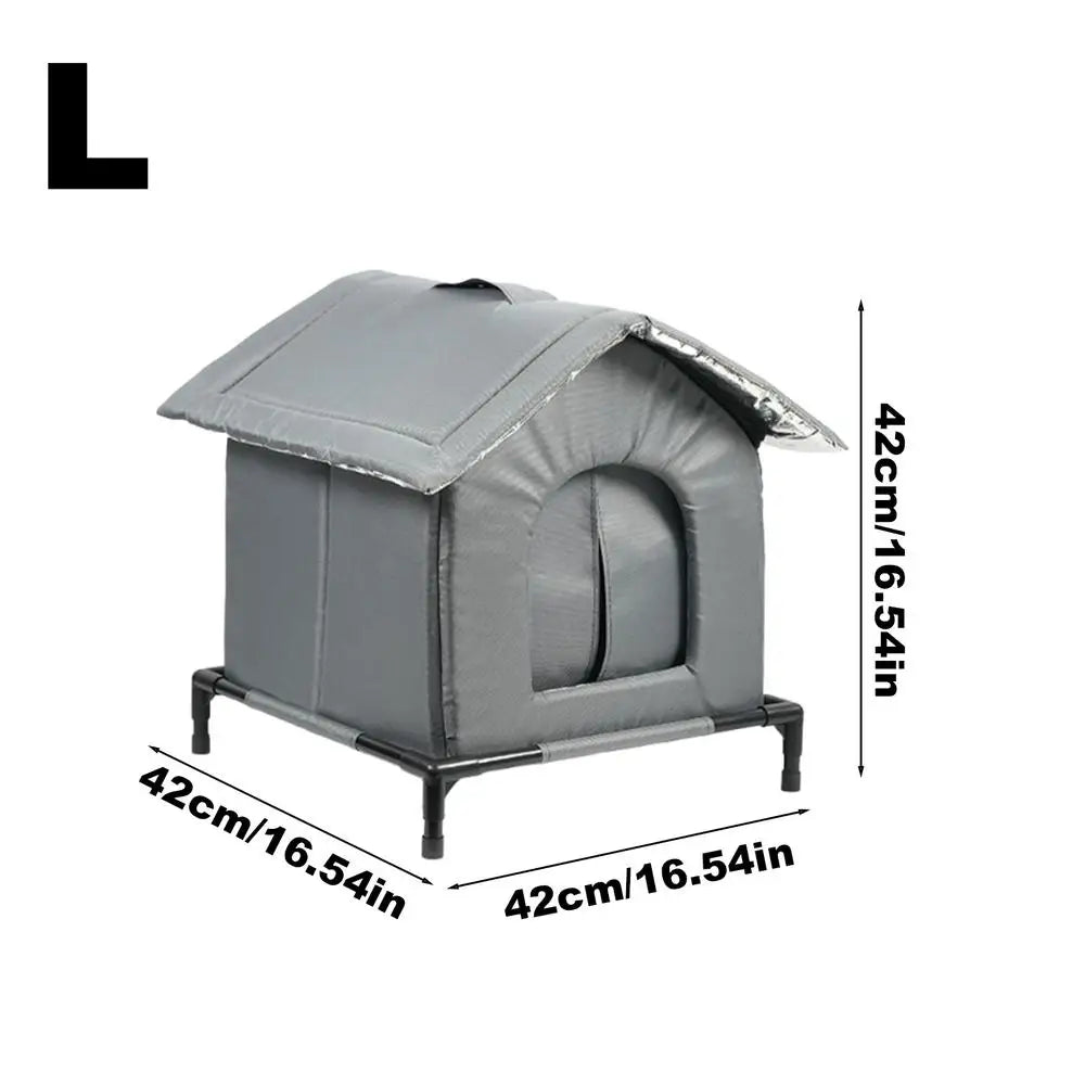 Winter Outdoor Cat House Warm Windproof washable Cat Shelter Insulated Animals Cave Cold Weather Nest For Backyard Garden Garage