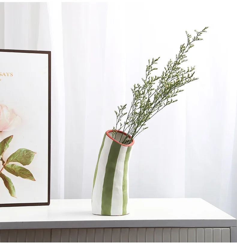 European-style ins porcelain vase decoration TV cabinet Study home decoration flowers tabletop crafts