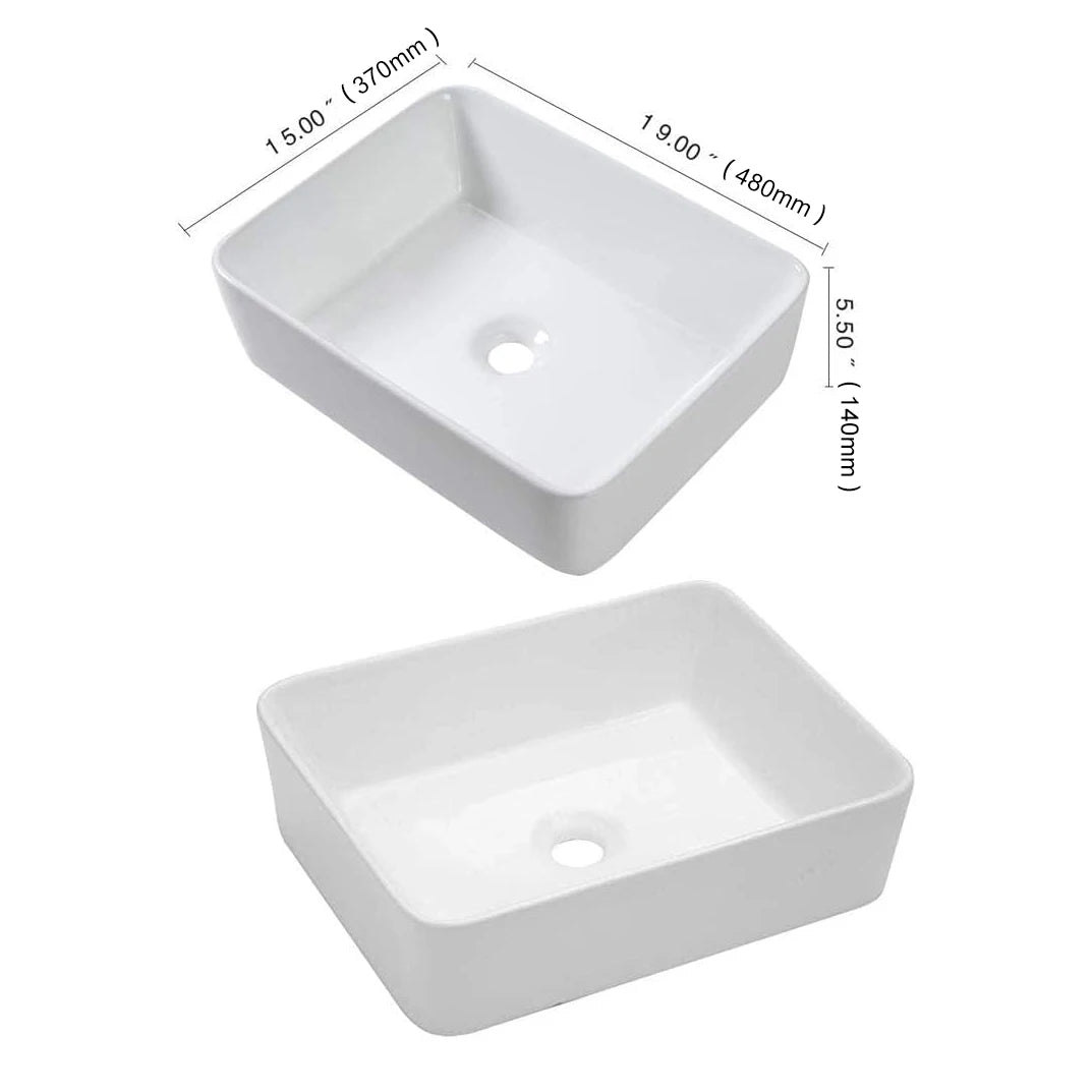 1pc Countertop Vessel Sink, Above Counter Ceramic Hand Wash Basin Vanity Sink, Bathroom Sanitary Ware Art Basin Vessel Sink Bowl