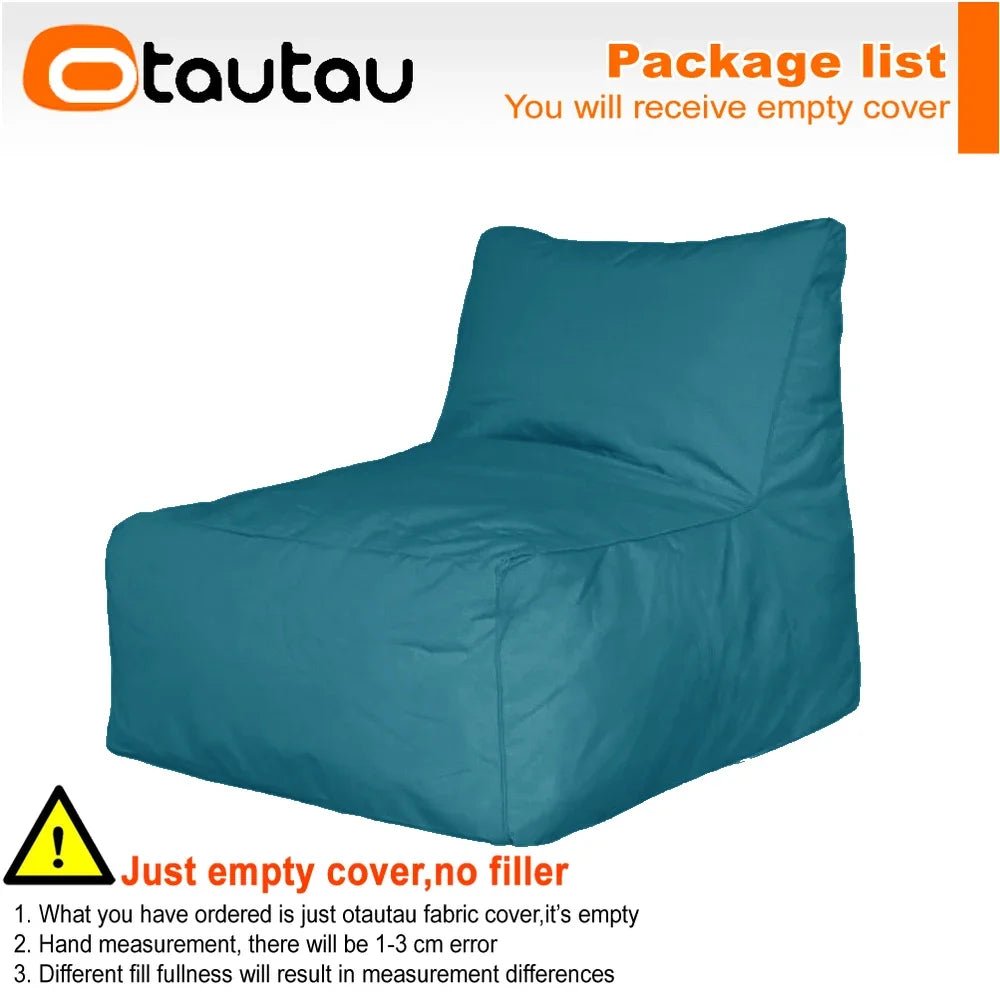 OTAUTAU Outdoor Oxford Bean Bag Lounger Cover Swim Pool Float Sofa Bed Pouf SF508【No Filler!Need To Buy Filler By Yourself !】