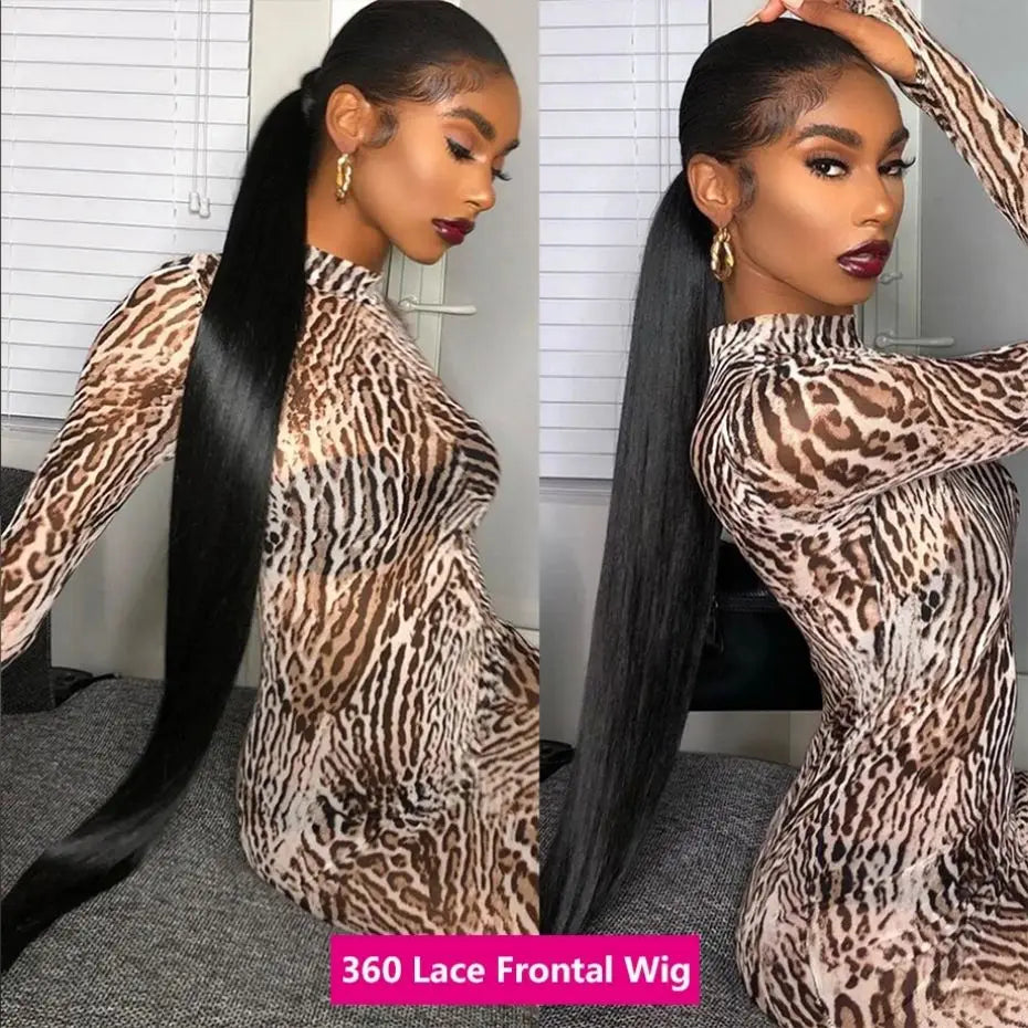 Wigs Human Hair Straight 360 Full Lace Front Wig Human Hair Pre Plucked 13x6 13x4 HD Lace Frontal Hair Wig Brazilian For Women