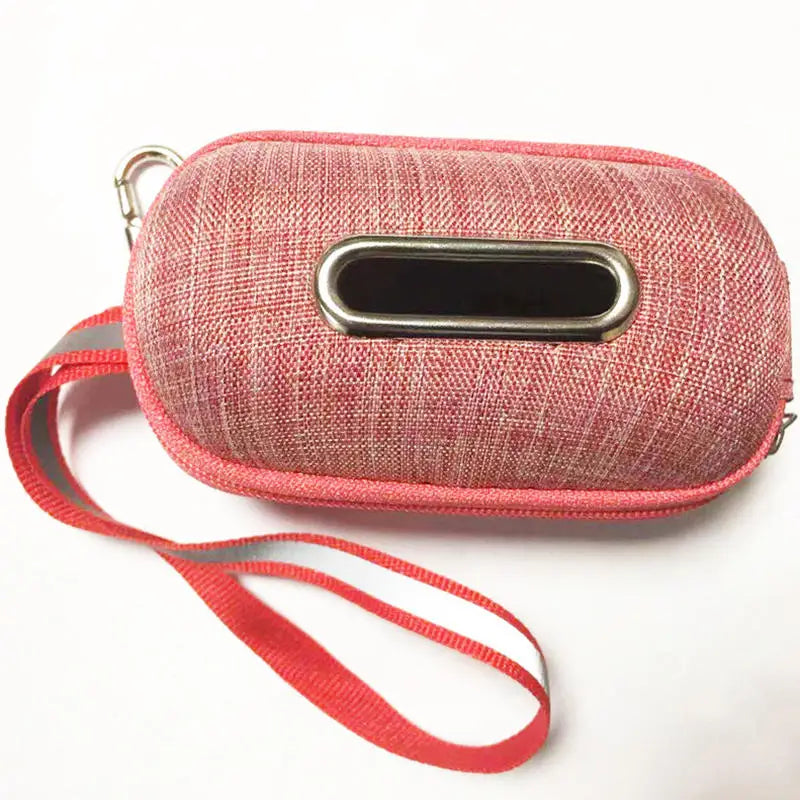 1/5pcs Canvas Dog Poop Bag Holder Outdoor Pet Waste Bag Dispenser with Carabiner Clip Animal Waste Collection Pouch