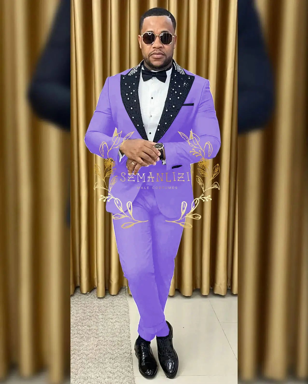 Smoking perler noir 2 pièces collection 2025