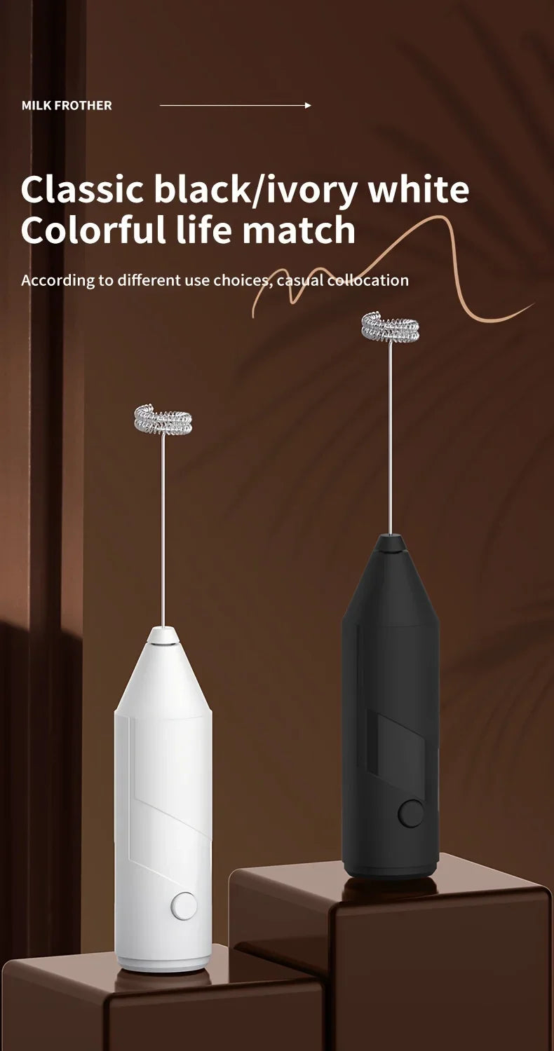 Handheld Wireless Electric Blender Milk Foamer Coffee Whisk Mixer Egg Beater Mini Frother Handle Stirrer Cappuccino Maker Tools