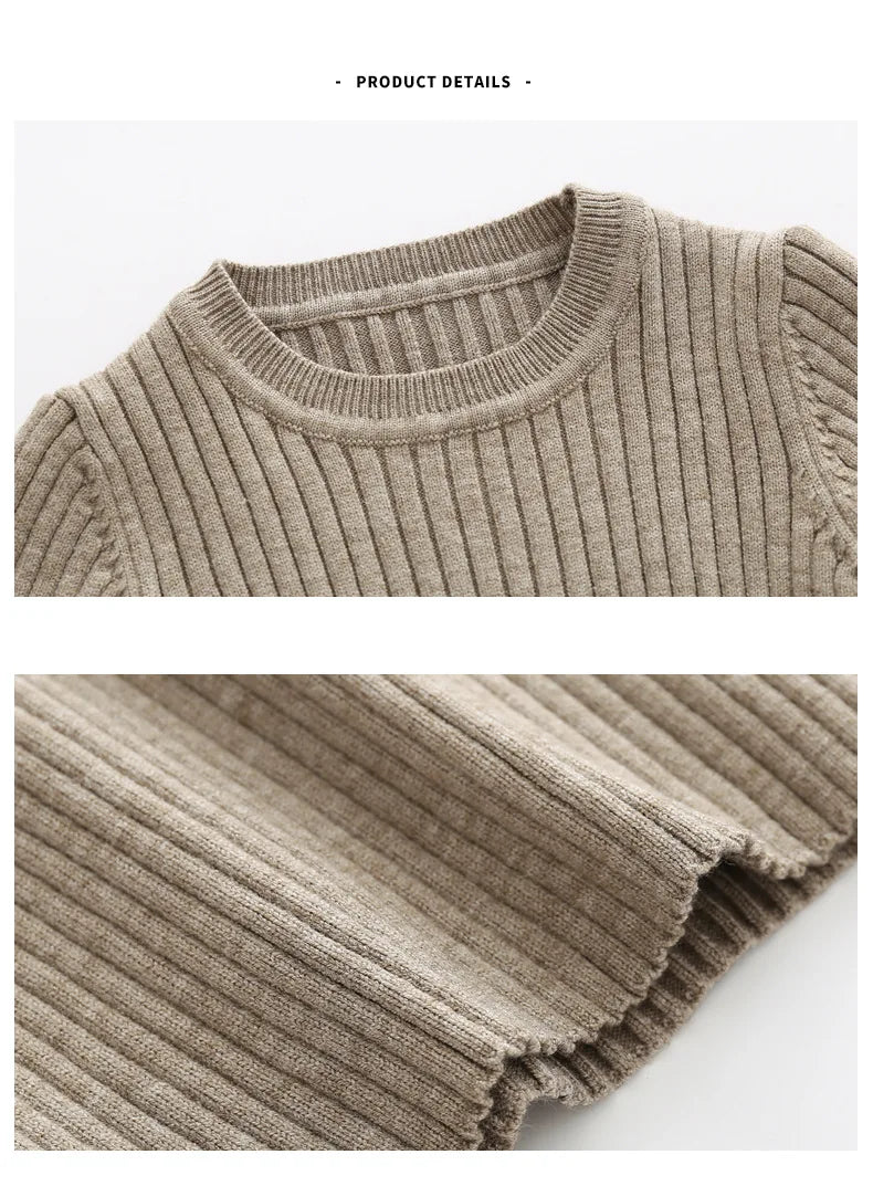 0-3T Newborn Kid Baby Boy Girl Winter Clothes set Sweater Pant suit Warm Thick Knit Top Stretch Knitwear Casual 2pcs Sweater Set