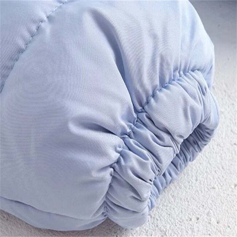 Lawadka 0-12M Winter Newborn Rompers Down Cotton Baby Girls Boys Romper Solid Infant Hooded Jumpsuit Snow Warm Thick Clothes