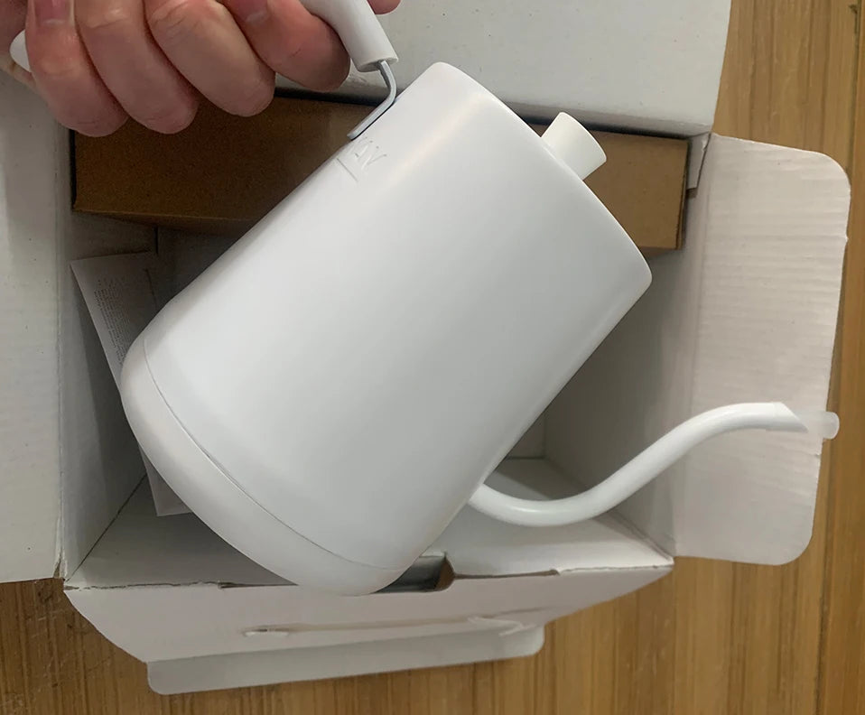 Electric Kettle 800ml Gooseneck Hand Brew Coffee Pot Thermo Pot 304 Stainless Steel Teapot Smart Temperature-Control Water Jug