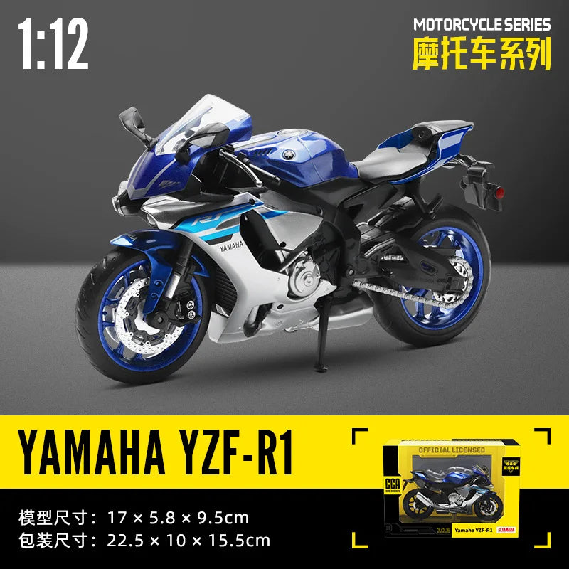 MSZ CCA 1:12 BMW R1250RT with base alloy die-cast car motorcycle model, toy gift giving, die-cast static motorcycle model
