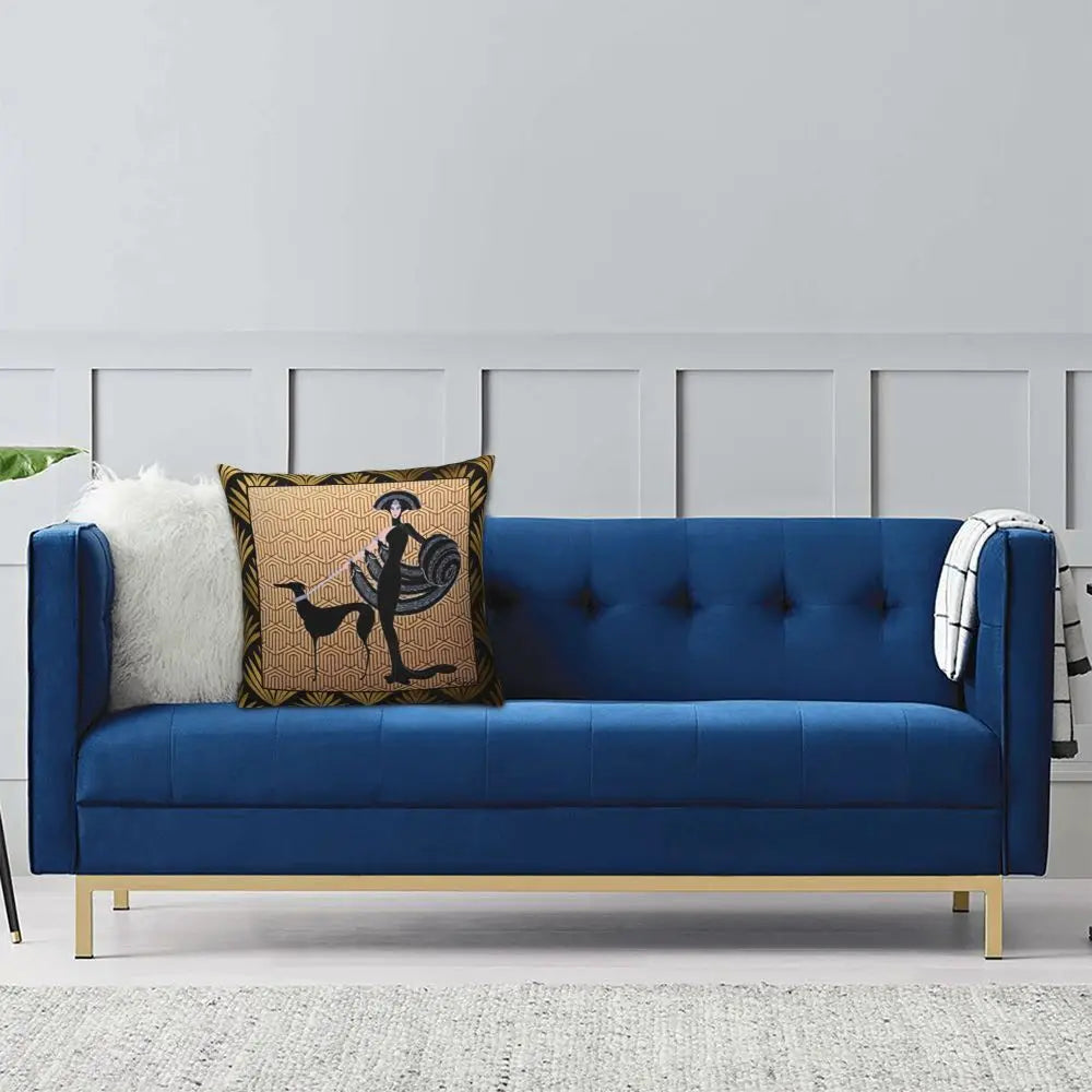 Custom Cute Whippet Greyhound Pillow Case Decor Home Hound Dog Luxury Cushion Cover Car Pillowcase