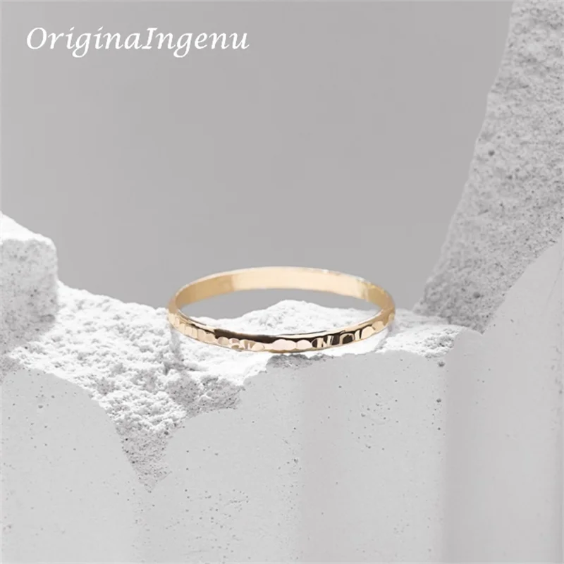 14K Gold Filled Hand Hammered Ring Handmade Band Ring Minimalism Jewelry Ring Dainty Boho waterproof Ring Tarnish Resistant Ring