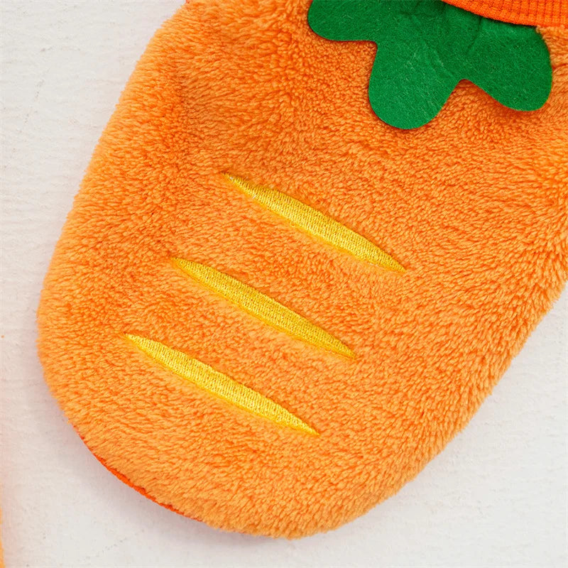 New Pet Dog Winter Warm Carrot Clothes Dog Plus Fleece Sweater Cat Clothing Supplies Designer Dog Clothes Cat Clothes