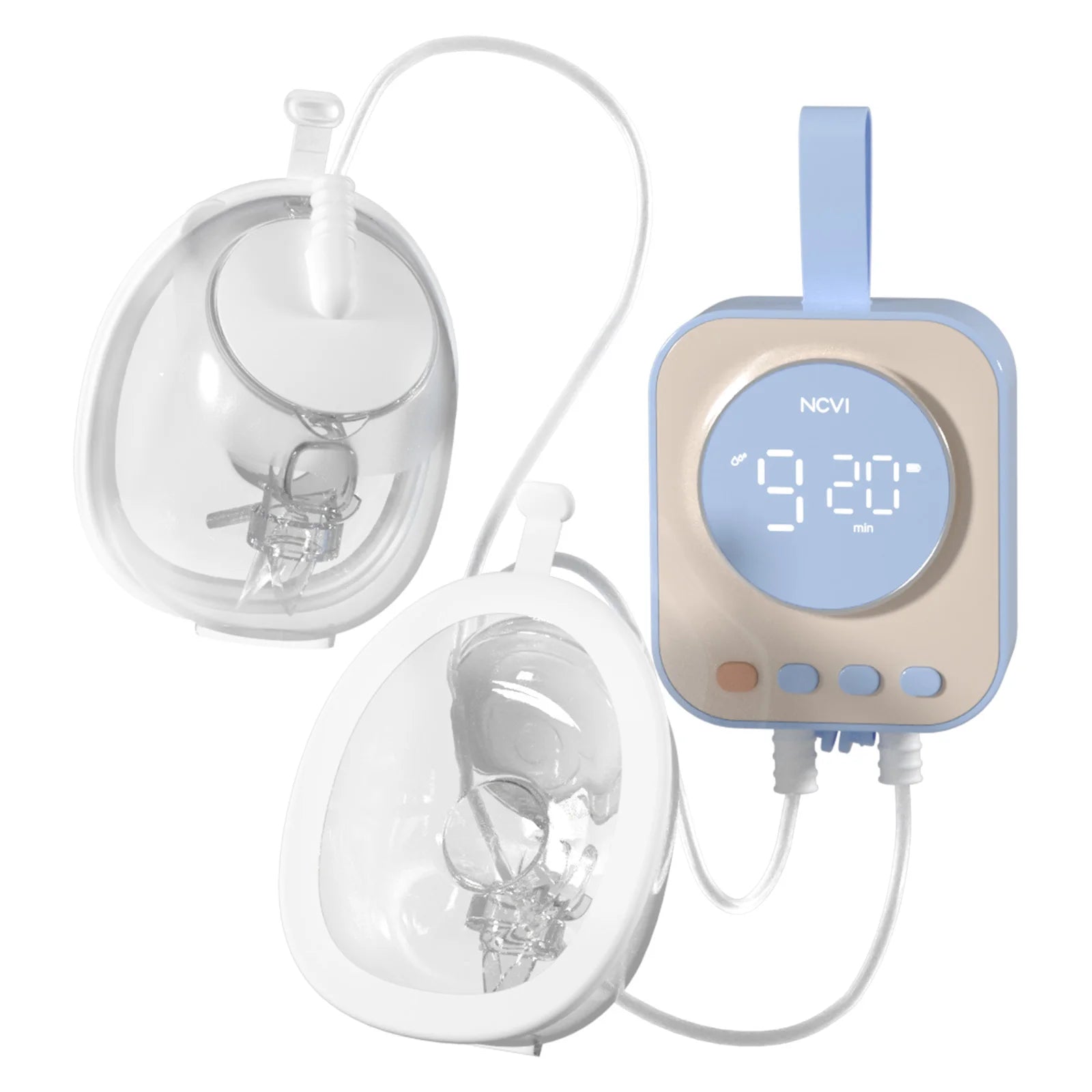 NCVI 2025 Hands Free Wearable Breast Pump,4 Modes 9 Levels,21/24/28mm, With Anti-Drip Cup Low Noise