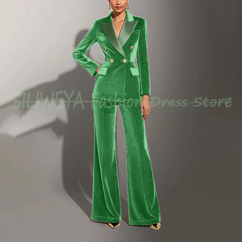 Ensembles femmes velours vert