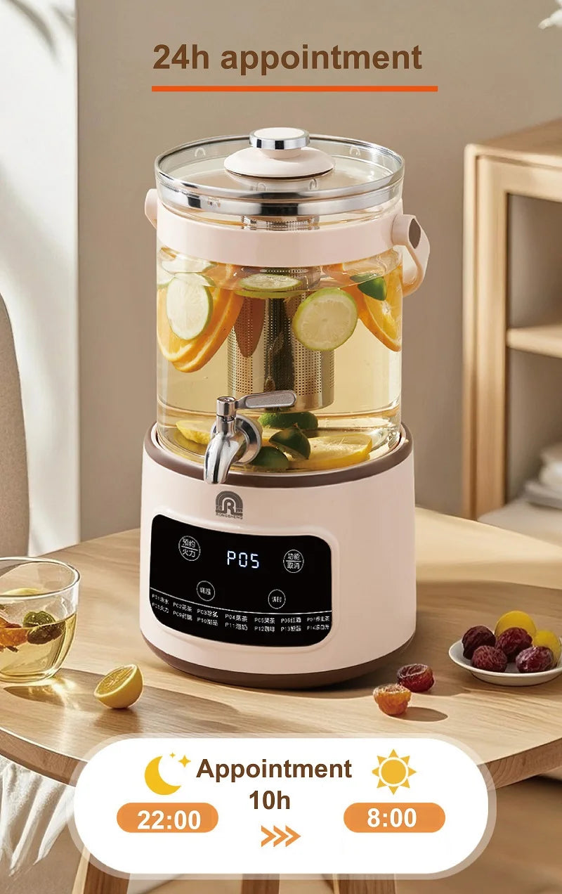 3L Electric Kettle Smart Tea Brewer Large Capacity Office/Commercial Faucet Fruit Tea Bucket Thermostatic Kettle Multi-functiona