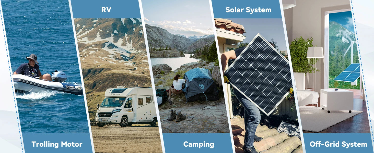 New 12V 100Ah Lithium Battery Bluetooth, Rechargeable Deep Cycle 100A Smart BMS Perfect for Solar, Boat, RV, Backups, Motorhome