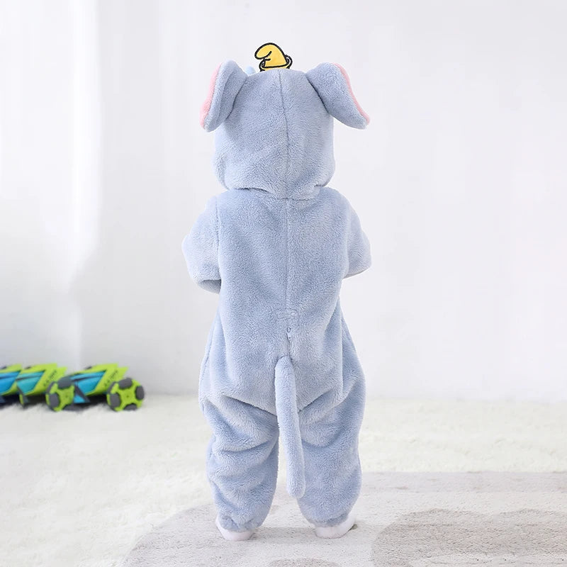 Miniso Lovely Elephant Newborn Baby Rompers Toddler Boy Girls Cosplay Animal Cute Warm Cosplay Costume Outfit